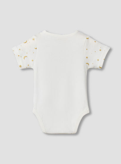 Giggles Round Neck Short Sleeve Bodysuit with Snap Button Closure-baby-girls-clothing-bodysuits-image-3
