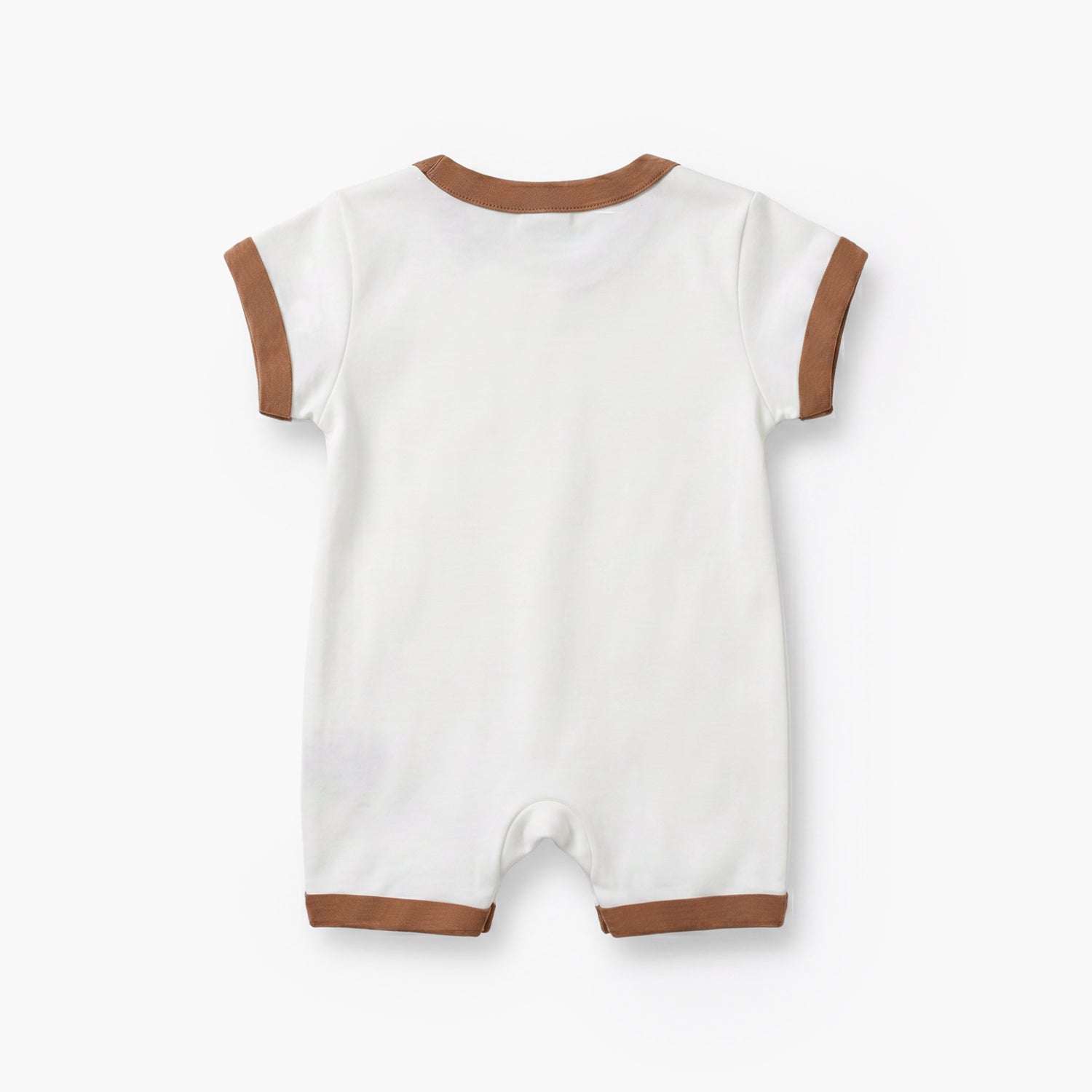 Juniors Crew Neck Short Sleeves Romper with Bear Print