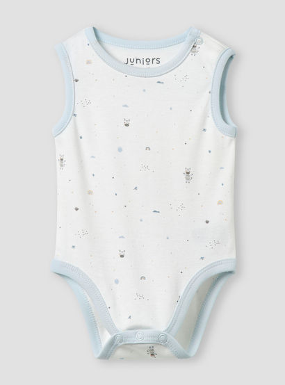 Juniors Printed Sleeveless Bodysuit - Set of 2-baby-boys-clothing-bodysuits-image-2
