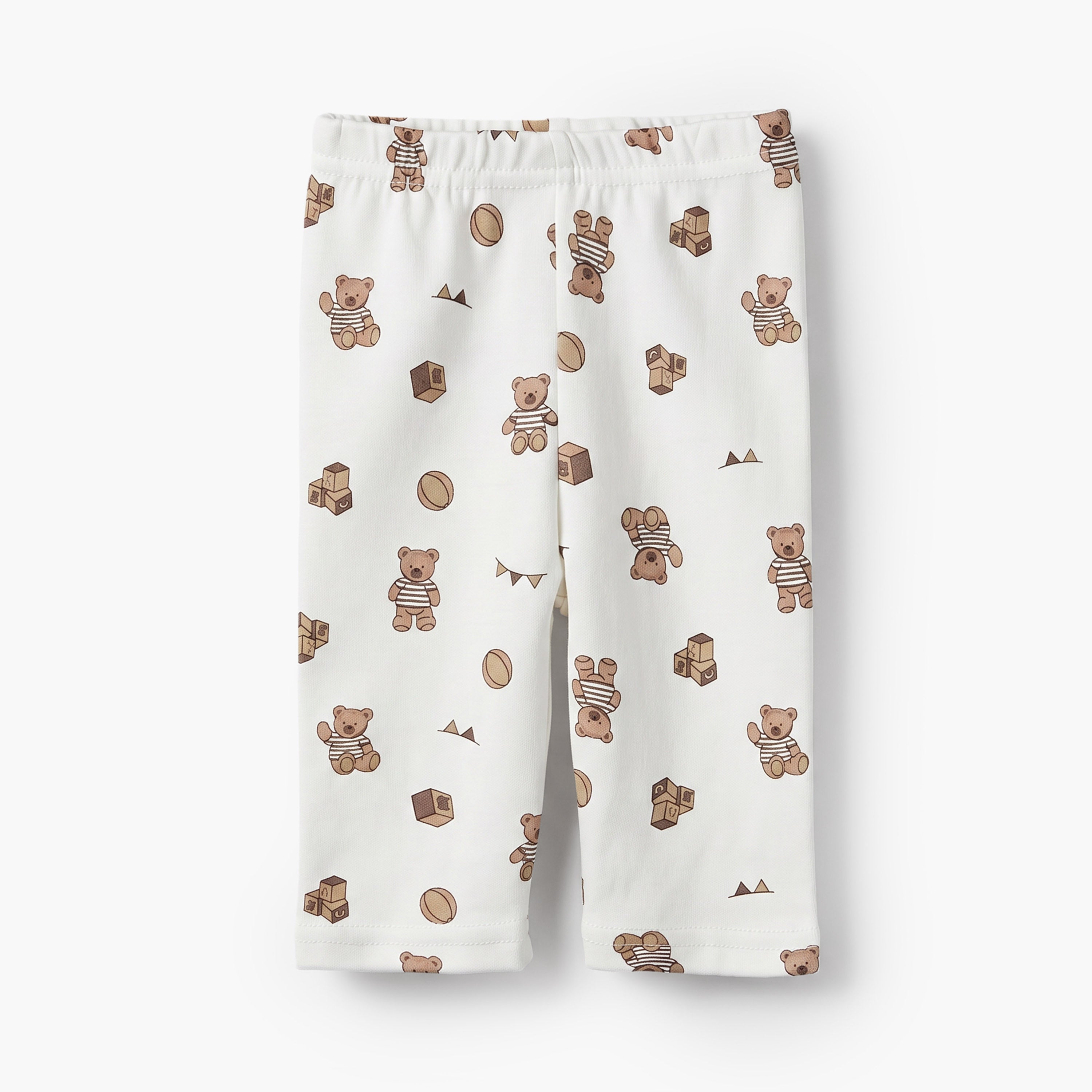 Juniors Cotton Collared Long Sleeves Pyjama Set with Teddy Bear Print
