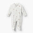 Giggles Mandarin Collar Long Sleeves Sleepsuit with Fun Print - Beige / 9-12 mths