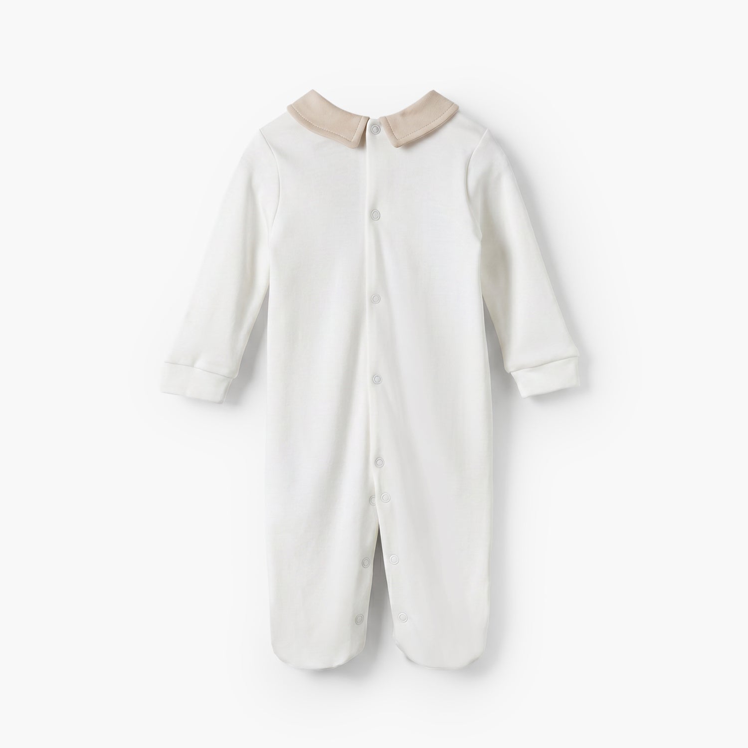 Giggles Collared Long Sleeves Sleepsuit with Pintuck Detail