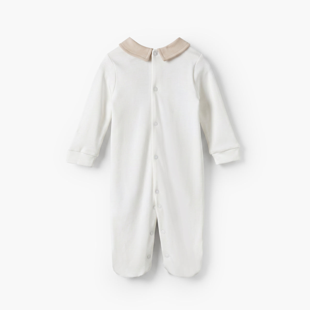 Giggles Collared Long Sleeves Sleepsuit with Pintuck Detail