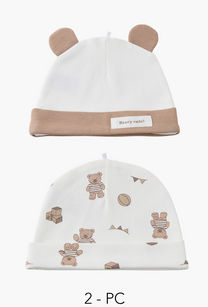 Pack of 2 Juniors Cap with Turn-Up Hem-undefined-image-1
