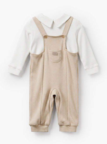 Giggles Collared Long Sleeves Sleepsuit with Colourblock Design-baby-girls-clothing-nightwear-sleepsuits-image-2