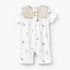 Giggles Sailor Collar Short Sleeves Romper with Fun Print - Beige / 12-18 mths