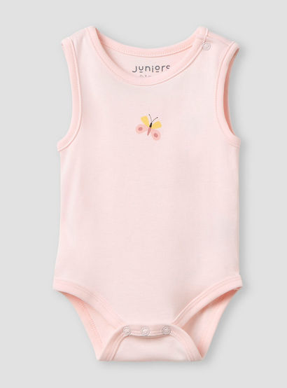 Juniors Printed Sleeveless Bodysuit - Set of 2-baby-girls-clothing-bodysuits-image-2