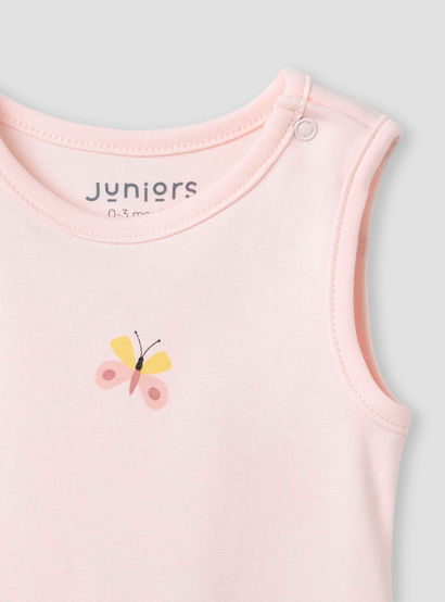Juniors Printed Sleeveless Bodysuit - Set of 2-baby-girls-clothing-bodysuits-image-4