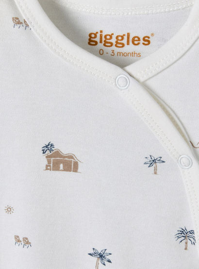 Giggles Round Neck Short Sleeves Bodysuit with Fun Print-baby-girls-clothing-bodysuits-image-4