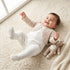 Juniors Cotton Round Neck Long Sleeves Sleepsuit with Floral Print - White / 9-12 mths