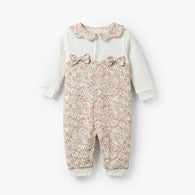 Juniors Cotton Collared Long Sleeves Sleepsuit with Floral Print-undefined-image-1
