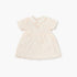 Giggles Lace Detail Dress with Peter Pan Collar and Short Sleeves - Cream / 12-18 mths