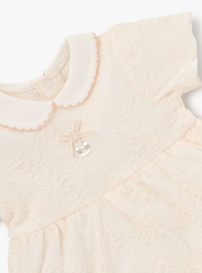 Giggles Lace Detail Dress with Peter Pan Collar and Short Sleeves-baby-girls-clothing-dressesandjumpsuits-image-3