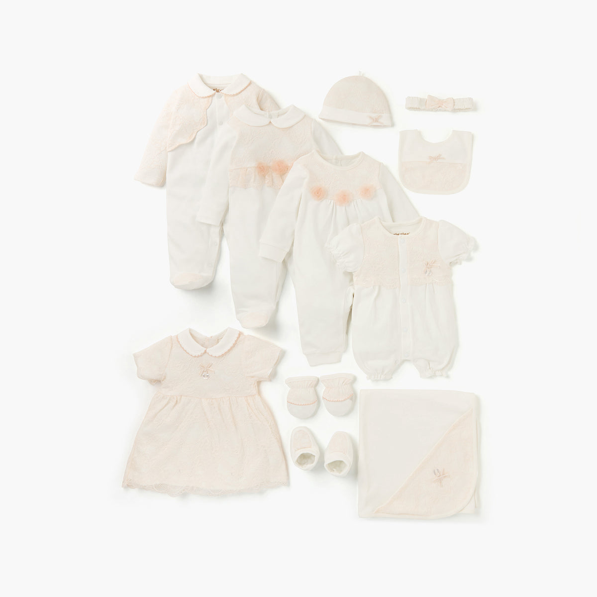 Giggles Lace Detail Dress with Peter Pan Collar and Short Sleeves