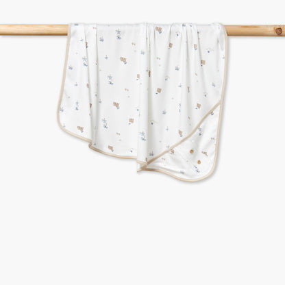Giggles Receiving Blanket with Hood - Beige / 0-6 mths