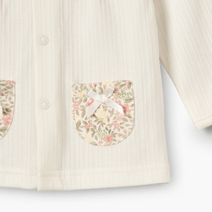 Juniors Cotton Round Neck Long Sleeves Pyjama Set with Floral Print