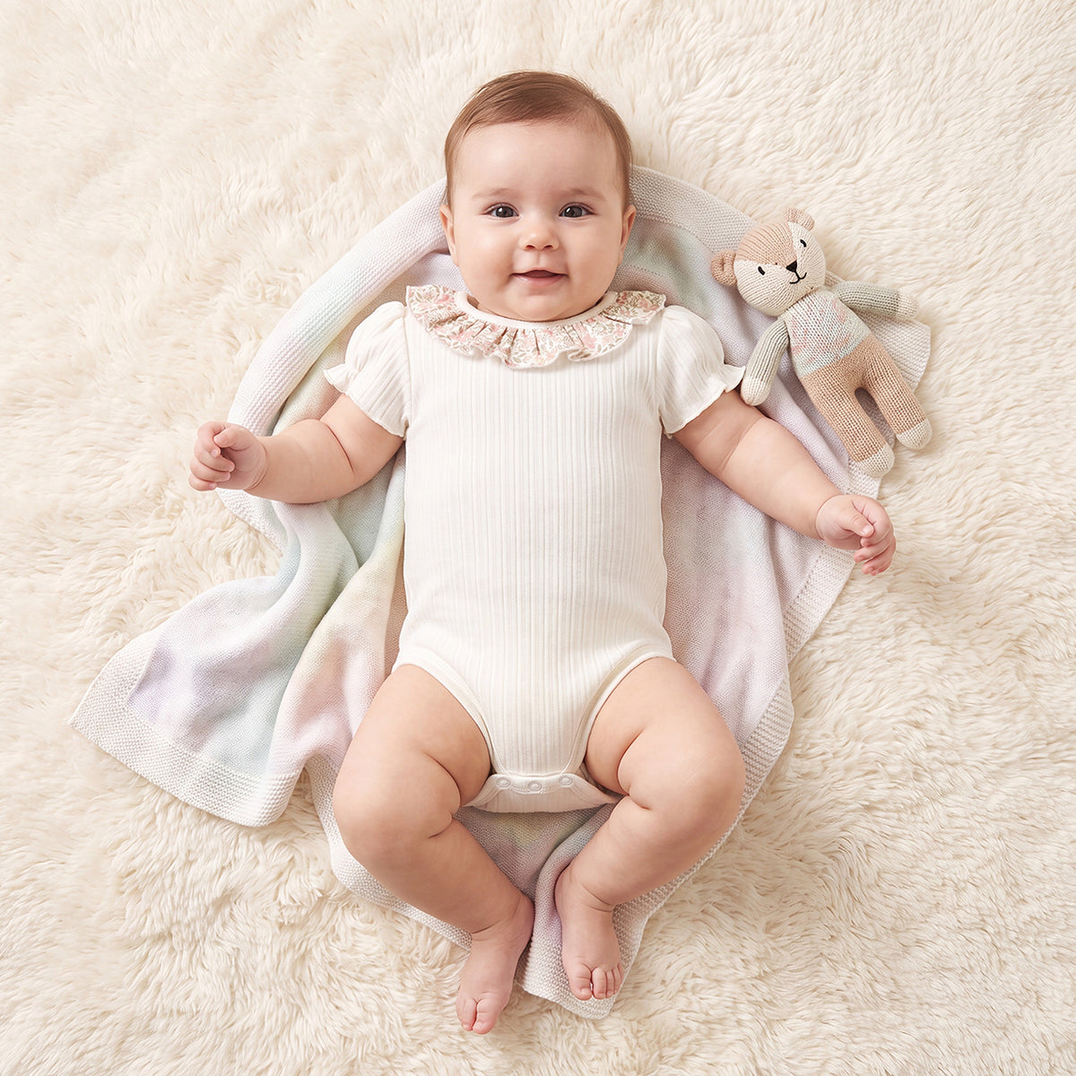 Set of 2 Juniors Round Neck Bodysuit with Floral Print