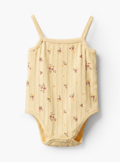 Set of 2 Juniors Round Neck Bodysuit with Floral Print-baby-boys-clothing-bodysuits-image-4