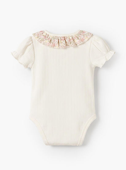 Set of 2 Juniors Round Neck Bodysuit with Floral Print-baby-boys-clothing-bodysuits-image-5