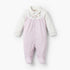 Giggles Collared Long Sleeves Sleepsuit with Floral Embroidery - Purple / 9-12 mths