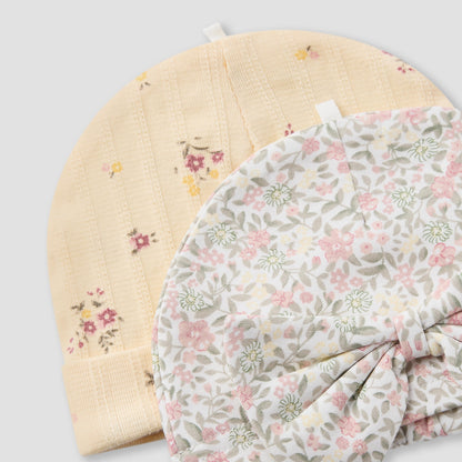 Pack of 2 Juniors Cap with Botanical Print