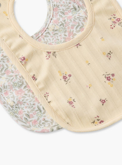 Pack of 2 Juniors Baby Bib with Floral Print-baby-feeding-bibs-image-5