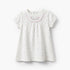 Giggles Round Neck Short Sleeves Knee Length A-line Dress with Floral Print - Purple / 12-18 mths