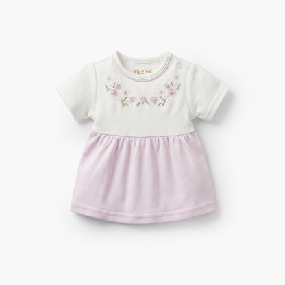 Giggles Round Neck Short Sleeves Pyjama Set with Floral Print