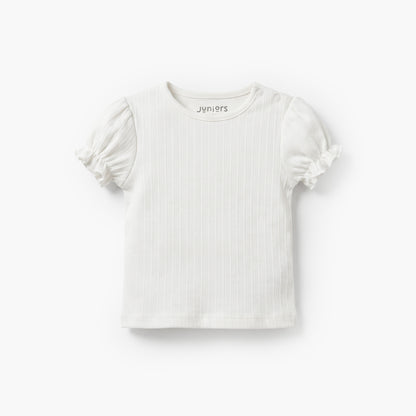 Juniors Crew Neck Short Sleeves T-shirt and Dungaree Set with Floral Print