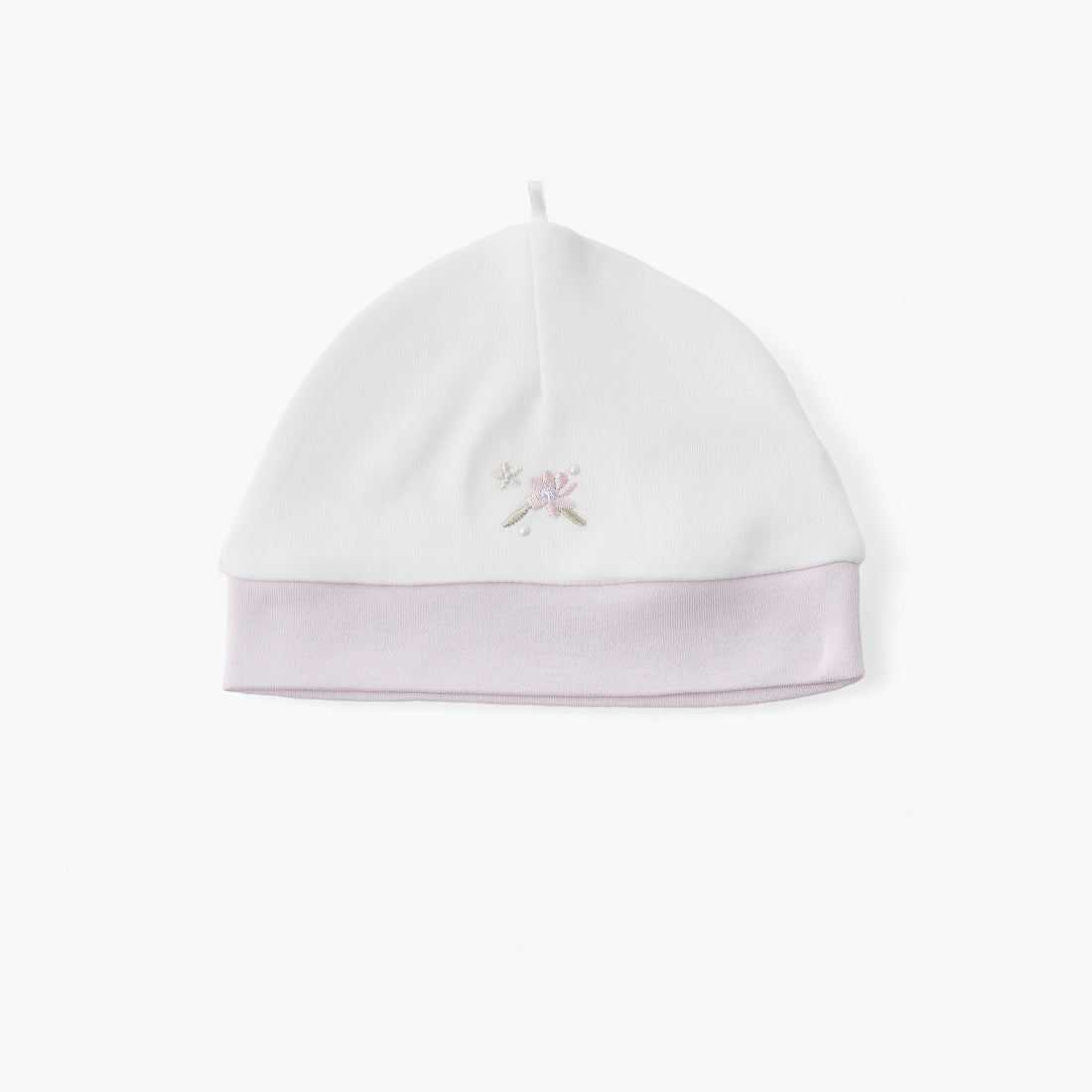 Giggles Cap with Embroidery - Purple / 0-6 mths