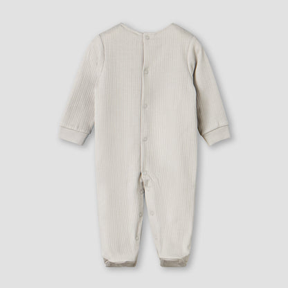 Giggles Cotton Crew Neck Long Sleeves Sleepsuit with Print