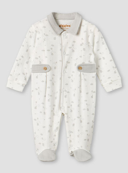 Giggles Cotton Collared Long Sleeves Sleepsuit with Print-baby-boys-clothing-nightwear-sleepsuits-image-1