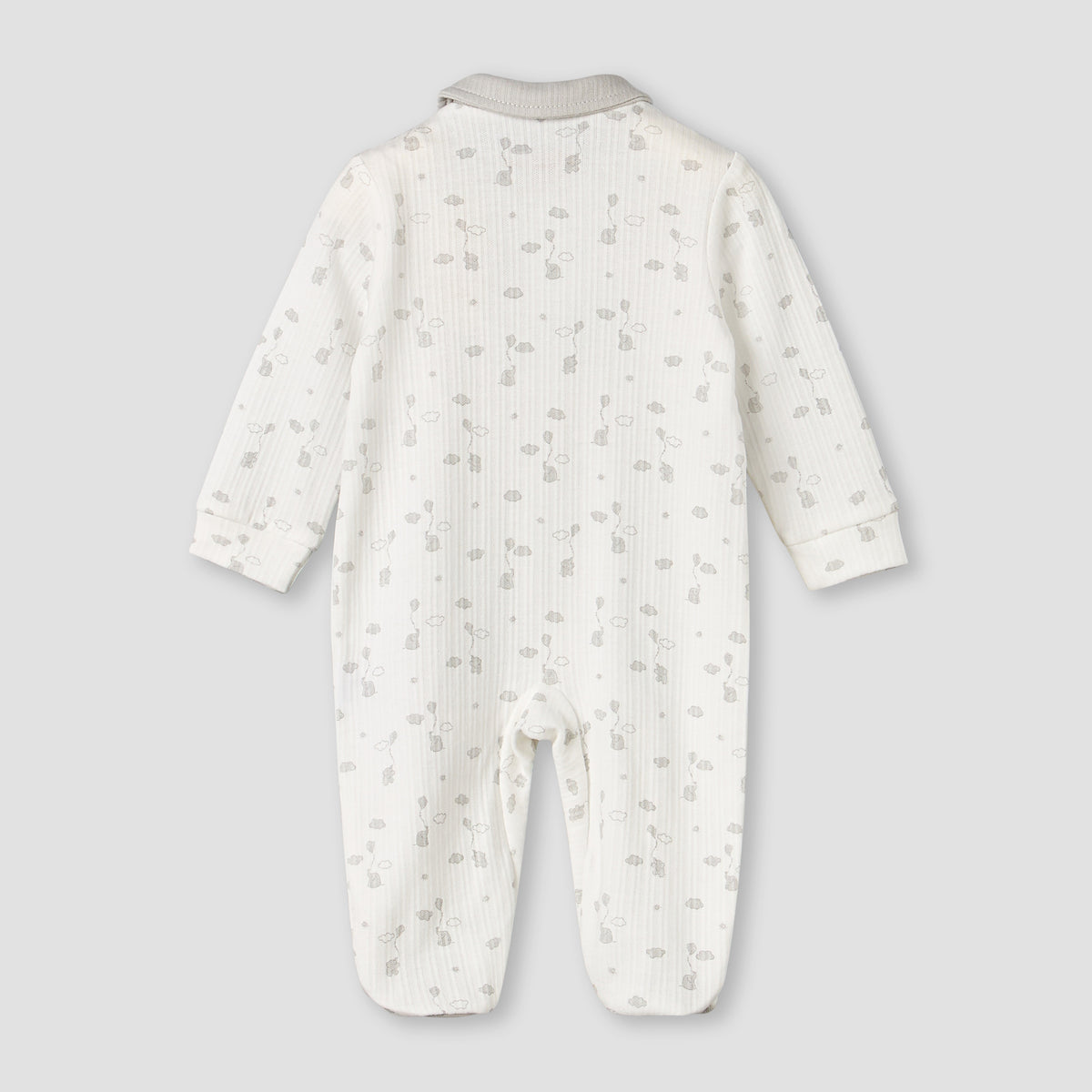 Giggles Cotton Collared Long Sleeves Sleepsuit with Print