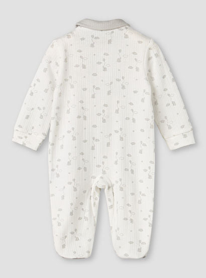 Giggles Cotton Collared Long Sleeves Sleepsuit with Print-baby-boys-clothing-nightwear-sleepsuits-image-2