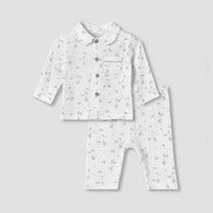 Giggles Cotton Collared Neck Long Sleeve Pyjama Set with Print-undefined-image-1
