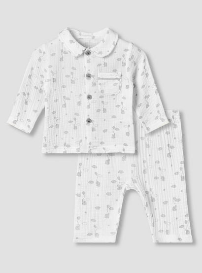 Giggles Cotton Collared Neck Long Sleeve Pyjama Set with Print-baby-boys-clothing-nightwear-pyjamasets-image-2
