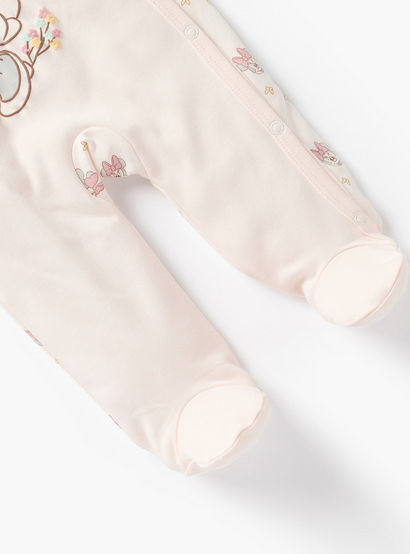 Disney Minnie Mouse Print Closed Foot Sleepsuit with Long Sleeves-baby-girls-clothing-nightwear-sleepsuits-image-4