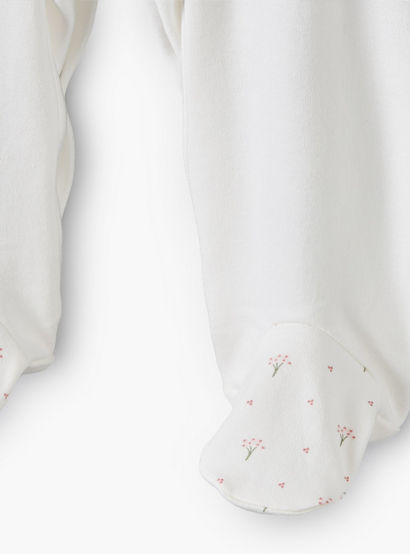 Giggles Supima Cotton Collared Long Sleeves Sleepsuit with Floral Print-baby-girls-clothing-nightwear-sleepsuits-image-5