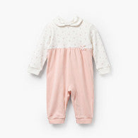 Giggles Supima Cotton Collared Long Sleeves Sleepsuit with Floral Print-undefined-image-1