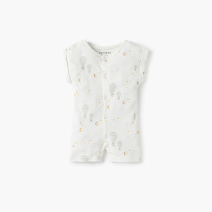 Juniors Moon and Stars Print Short Sleeves Romper - Set of 2