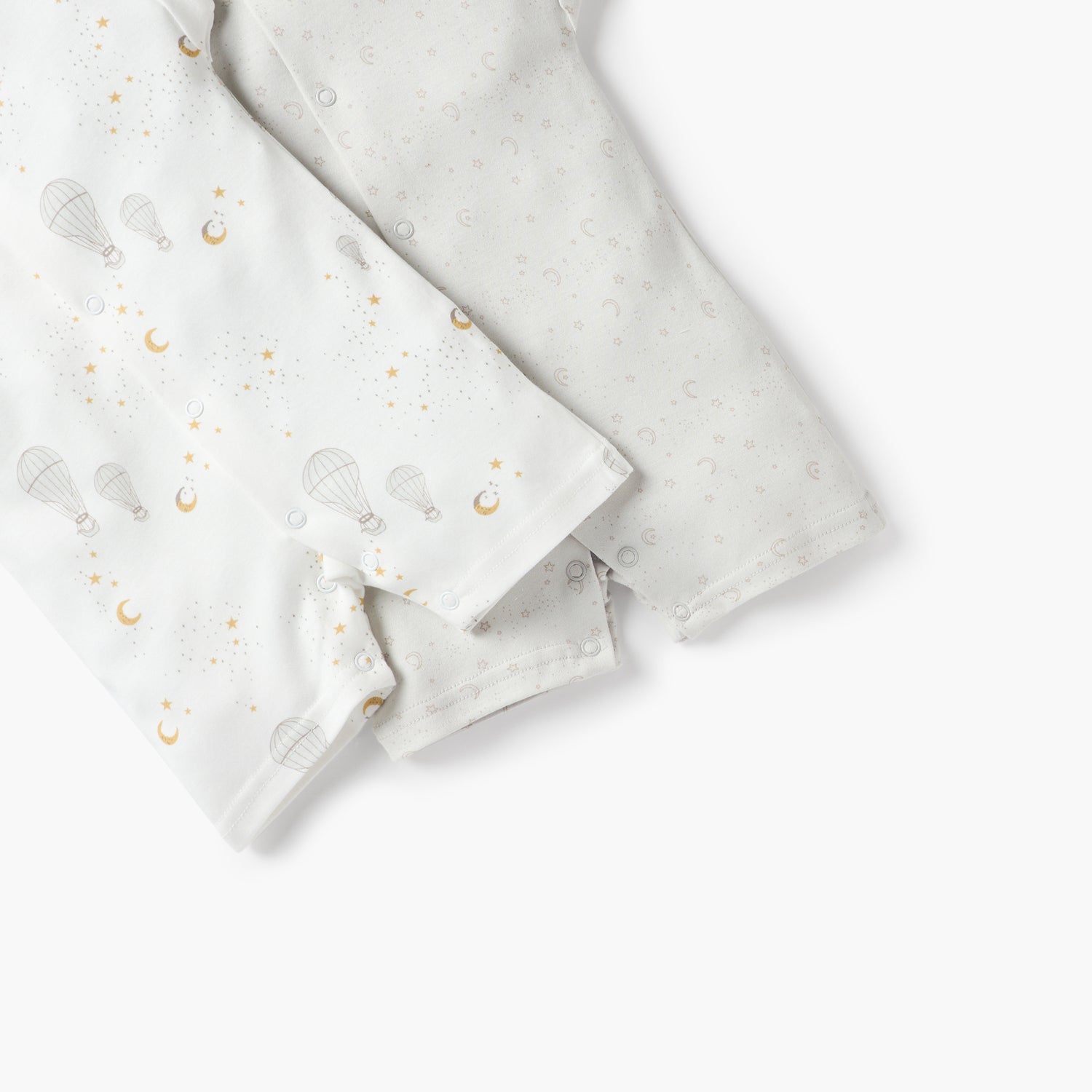 Juniors Moon and Stars Print Short Sleeves Romper - Set of 2