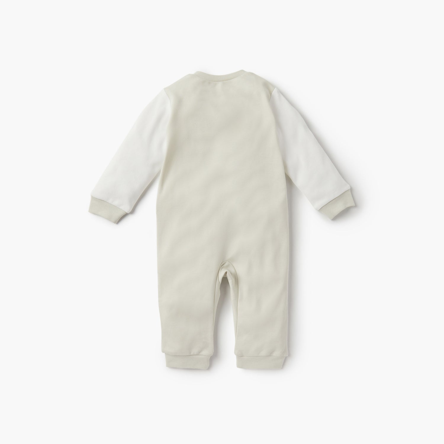 Giggles Colourblock Sleepsuit with Round Neck and Long Sleeves