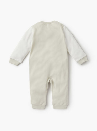 Giggles Colourblock Sleepsuit with Round Neck and Long Sleeves-baby-boys-clothing-nightwear-sleepsuits-image-2
