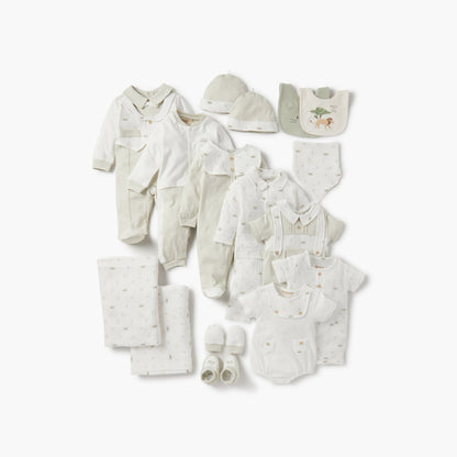 Giggles Colourblock Sleepsuit with Round Neck and Long Sleeves