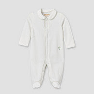 Giggles Cotton Collared Long Sleeves Sleepsuit with Textured Design-undefined-image-1