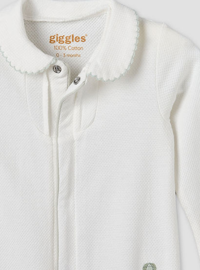 Giggles Cotton Collared Long Sleeves Sleepsuit with Textured Design-baby-girls-clothing-nightwear-sleepsuits-image-4