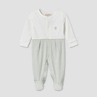 Giggles Cotton Round Neck Long Sleeve Sleepsuit with Snap Button Closure-undefined-image-1