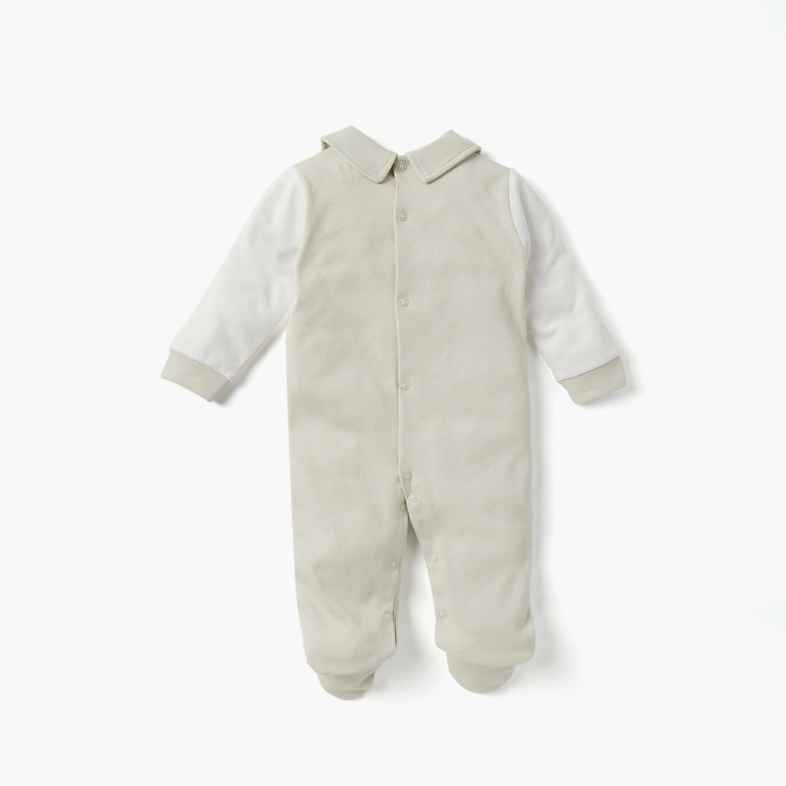 Giggles Solid Closed Feet Sleepsuit with Collar and Waistcoat