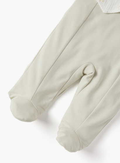 Giggles Solid Closed Feet Sleepsuit with Collar and Waistcoat-baby-boys-clothing-nightwear-sleepsuits-image-4