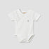 Giggles V- Neck Short Sleeves Bodysuit with Textured Pattern - White / 12-18 mths